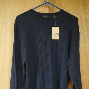 New! Van Heusen Studio Men's Medium Blue Sweater RN# 36543